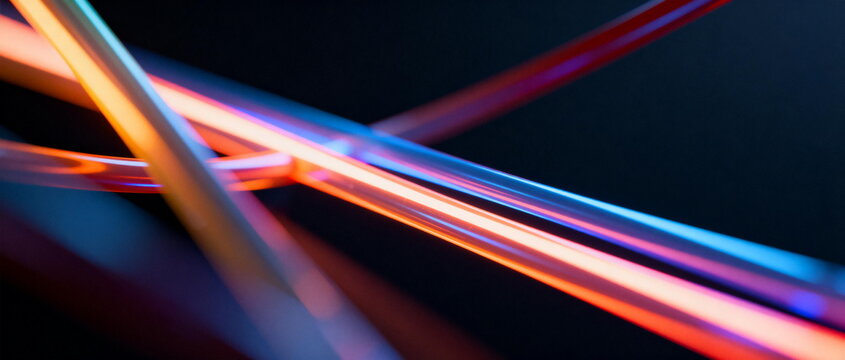 Fiber Optic Cables with Neon Light Effects