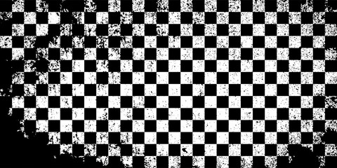 Black and white checkered rectangular frame. vevtor