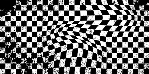 Black and white checkered rectangular frame. vevtor