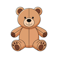 Cute Cartoon Teddy Bear Illustration