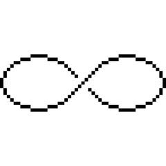 Pixel Art Infinity Symbol, Infinitely icon