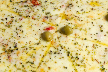 pizza recien horneada en primer plano