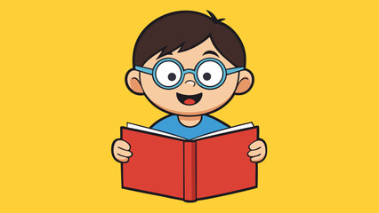 boy reading book