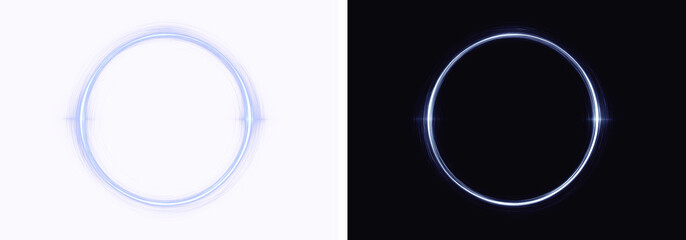 png neon circle frame abstract blue neon glowing circle frame, animated moving led light screen ring projection 3d rendering