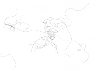 Alopecia hair loss problem, health care concept. Closeup dirty hairbrush with a bunch of loss long hair inside, isolated on white background.