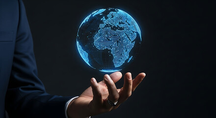 Global Technology in Hand Business Innovation Connectivity Future World