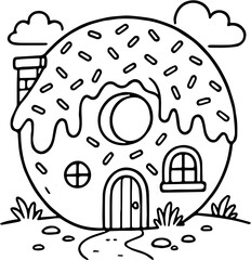 A donut house outline