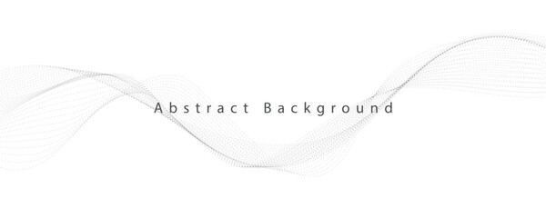 Smooth Grey Wavy Lines Abstract Composition