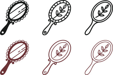 Vector illustration set featuring a tennis racket and balls with sport icons for badminton, golf, and equipment design