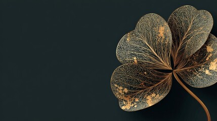 st Patrick golden and green clover