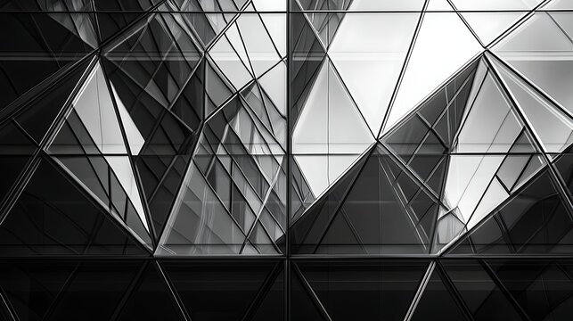 Modern glass building in Hong Kong city with steel structure and reflective windows