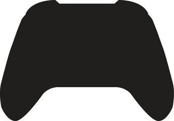Modern black silhouette video game controller icon, a versatile vector graphic representing gaming, entertainment, technology, leisure, and competitive esports. Isolated gamepad symbol for UI design,  © Michael