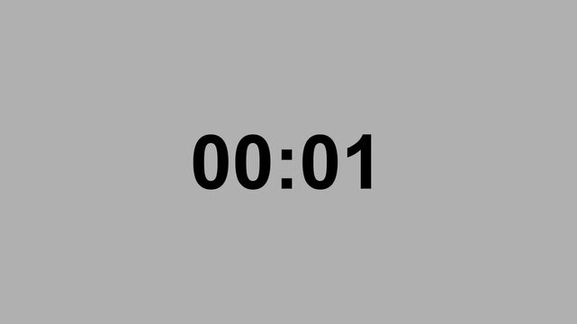 Quick minimal countdown animation for simple video opening and short intro. Neutral gray background with clean number style.