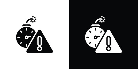 Deadline Icon Sheet Black And White