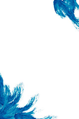 An abstract blue brush strokes on transparent background, expressive paint texture for festive celebrations and promotional designs.