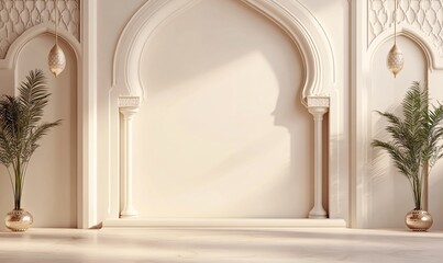 Minimalist Islamic Ramadan Background Smooth Color