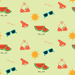 A cute pattern of summer elements.