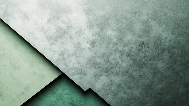 Abstract green and grey textured slate layers forming a dynamic geometric pattern, creating a modern, structured visual background with varying shades and depths
