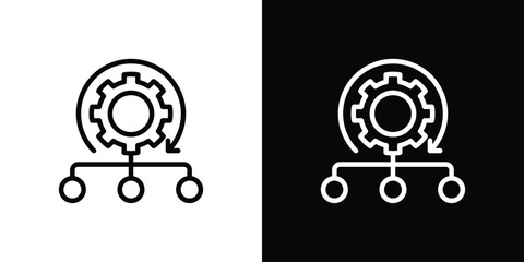 Process Icon Sheet Black And White