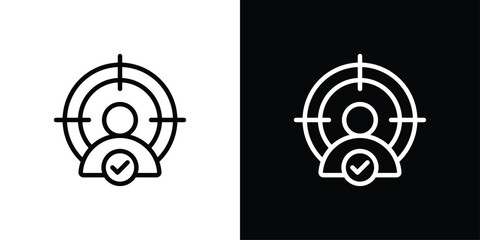 Target Audience Icon Sheet Black And White