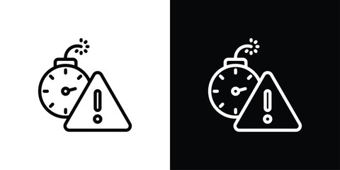 Deadline Icon Sheet Black And White
