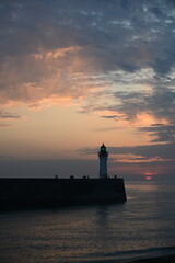 Leuchtturm bei Saint-Valery-en-Caux,  Normandie