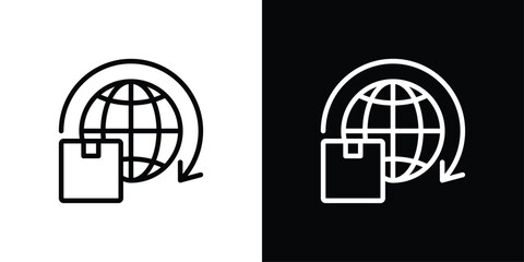 Distribution Icon Sheet Black And White