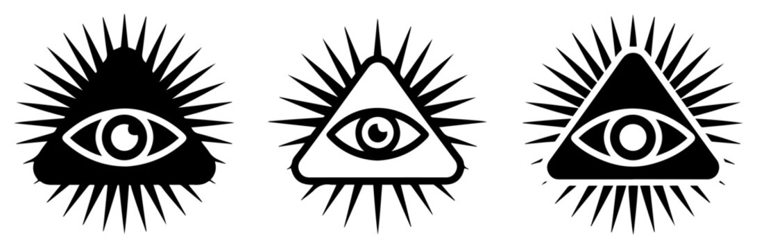 all seeing eye triangle symbol icon