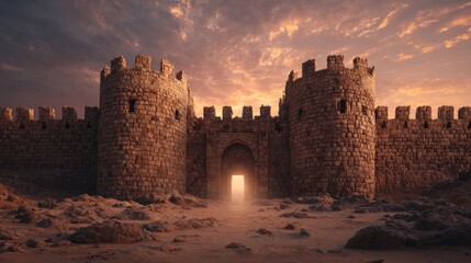 old castle or wall in good condition