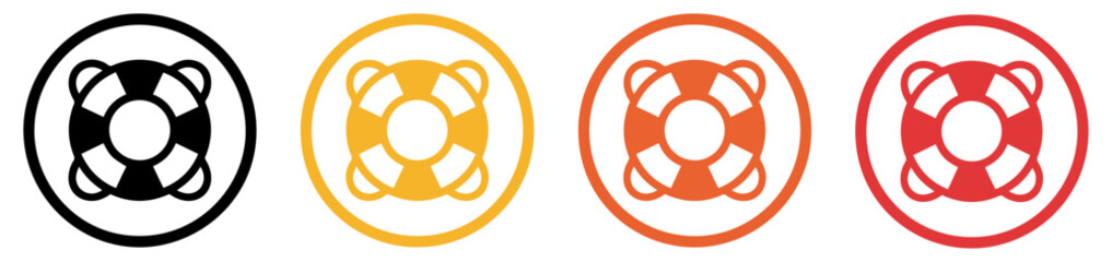rescue ring buoy icon vector