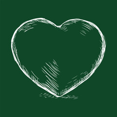 vector sketch illustration - heart