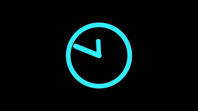 clock icon animation, ticking time clock