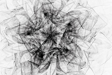 Fototapeta premium black and white background with a fractal pattern