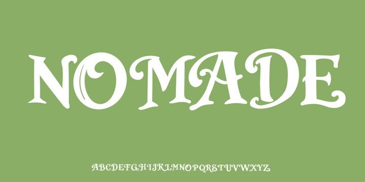 FONT NOMADE FOR DESIGN VINTAGE 90'S NATURE ART