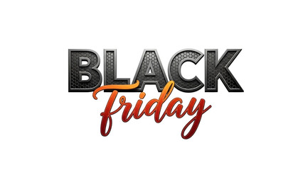 Bold black friday sale announcement with striking typography and color contrast