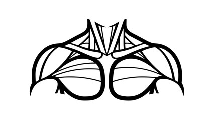 Flat vector illustration of human shoulders isolated, fitness anatomy design, gym training concept, clean outlines, modern sports illustration