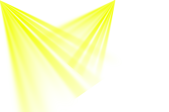 Vibrant yellow abstract geometric form with subtle organic contours against a dark background isolated on transparent background - Powered by Adobe