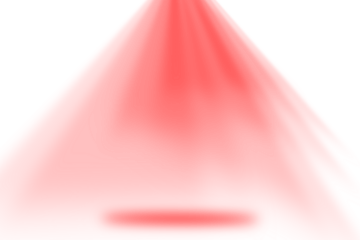 Vibrant red triangle on a stark black background, symbolizing strength and simplicity isolated on transparent background