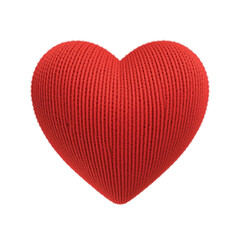 Fototapeta premium A red heart shaped pillow on transparent background