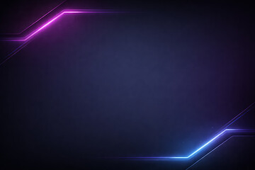 abstract blue background, Futuristic Neon Tech Frame Background with Purple Blue Glow and Digital Lines