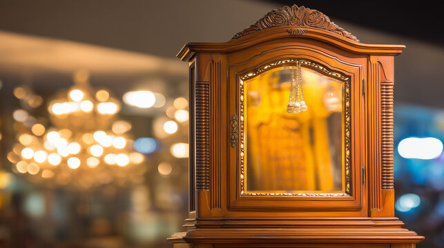White camphor balls placed inside an antique wooden wardrobe with folded clothing. menu design, packaging mockups, designed for food delivery and cloud-kitchen brand materials.
