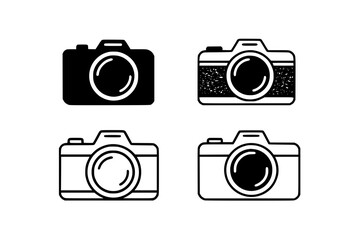 Camera Icons Set Design