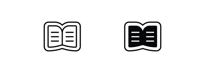 Book icon Education icons button, vector, sign, symbol, logo, illustration, editable stroke and flat design style isolaated on white linear pictogram