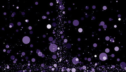 Mystical Purple Bokeh Background with Falling Light Spheres