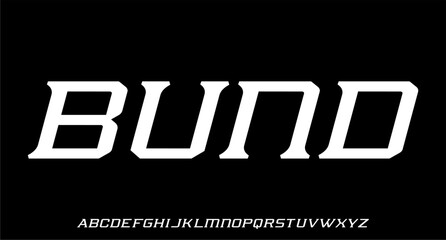 BUND modern geometric circular font with rounded edges.