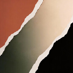 Abstract background with torn paper layers in earth tones for creative minimalist design projects and social media marketing banners or posters
