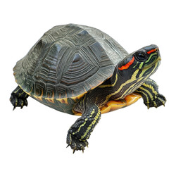 Obraz premium Colorful turtle on transparent background