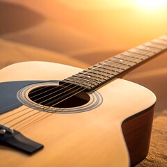 acoustic guitar close up