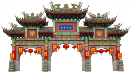 Chinese Gate png Asian Arch cutout Temple Entrance png Oriental Paifang cutout Traditional Architecture png Pagoda cutout Asian Building png Chinese