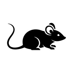Black silhouette of a mouse